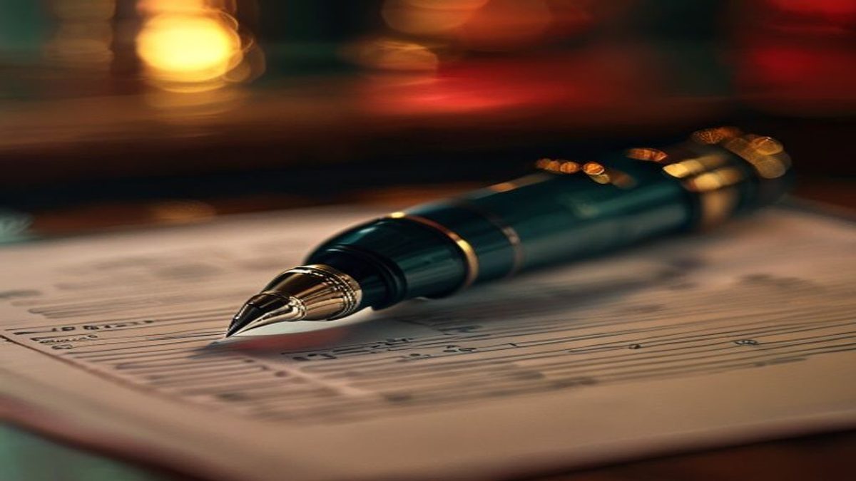 A pen resting on a printed service agreement on a desk